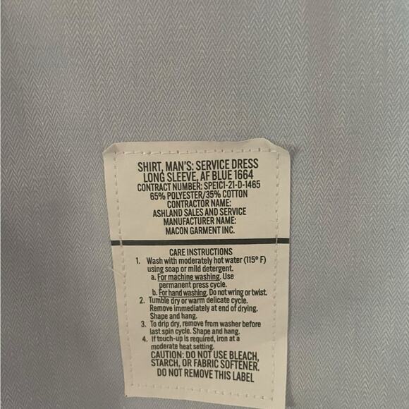 Defense Logistics Agency Shirt Men 17/32/33 Cotton Blend Military Halloween Blue - Picture 4 of 6